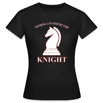 RITTER SCHACH - Frauen T-Shirt - Schwarz - Vorne - AI Model Female 172 dark (172cm)