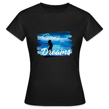 À la poursuite de mes rêves - T-shirt Femme - noir - Devant - AI Model Female 172 dark (172cm)