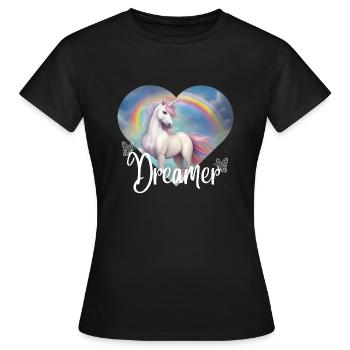Dreamer - Unicorn - Women's T-Shirt - black - Front - AI Model Female 172 dark (172cm)
