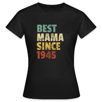 Design rétro cool pour maman de fils ou de fille. - T-shirt Femme - noir - Devant - AI Model Female 172 dark (172cm)