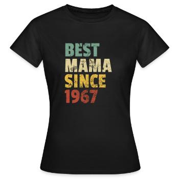 Design rétro cool pour maman de fils ou de fille. - T-shirt Femme - noir - Devant - AI Model Female 172 dark (172cm)