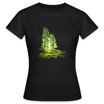 Pine Woods - Women's T-Shirt - black - Front - AI Model Female 172 dark (172cm)