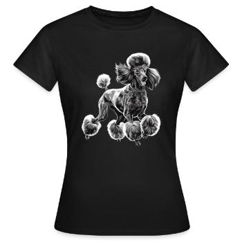 Pudel Diva - Frauen T-Shirt - Schwarz - Vorne - AI Model Female 172 dark (172cm)