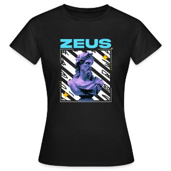 ZEUS - Frauen T-Shirt - Schwarz - Vorne - AI Model Female 172 dark (172cm)