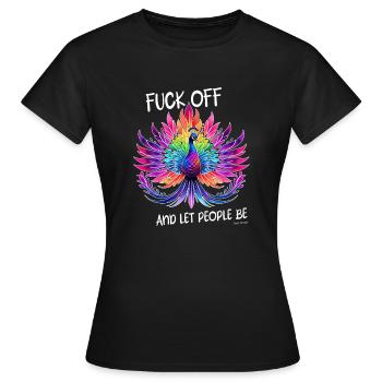 fuck off and let peopele be - Frauen T-Shirt - Schwarz - Vorne - AI Model Female 172 dark (172cm)