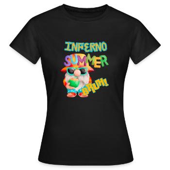 Inferno Summer Bruh ! - Conception de gnome amusante - T-shirt Femme - noir - Devant - AI Model Female 172 dark (172cm)