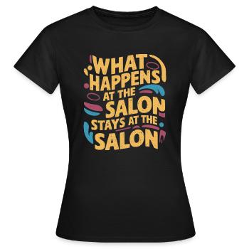 Les secrets du salon : restez dans le salon - T-shirt Femme - noir - Devant - AI Model Female 172 dark (172cm)