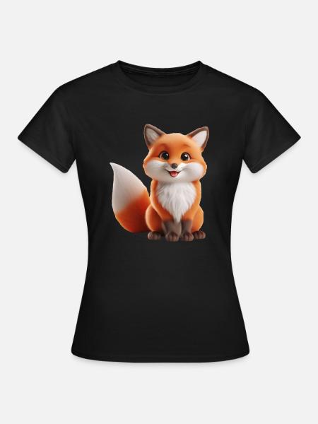 Fuchs 1 - Frauen T-Shirt - Schwarz