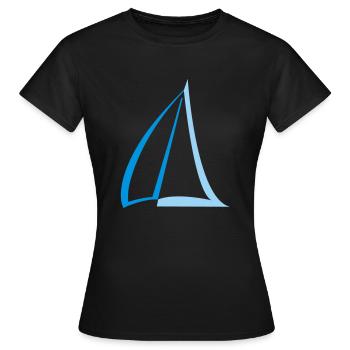Voile bichromie - T-shirt Femme - noir - Devant - AI Model Female 172 dark (172cm)