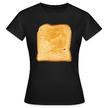 pain sandwich petit grille-pain fruehstueck1 - T-shirt Femme - noir - Devant - AI Model Female 172 dark (172cm)