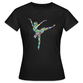 ballerina ballett dance dancer tanz taenzer yoga49 - Frauen T-Shirt - Schwarz - Vorne - AI Model Female 172 dark (172cm)