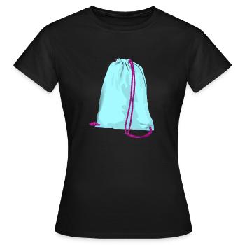 backpack suitcase backpack bag briefcase127 - Women's T-Shirt - black - Front - AI Model Female 172 dark (172cm)