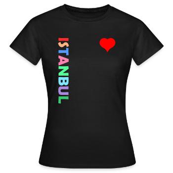 Istanbul - T-shirt Femme - noir - Devant - AI Model Female 172 dark (172cm)
