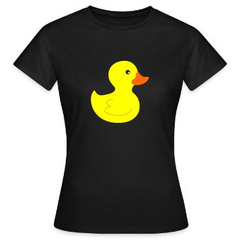 Canard jaune Bain Canard Grincheux Canard - T-shirt Femme - noir - Devant - AI Model Female 172 dark (172cm)