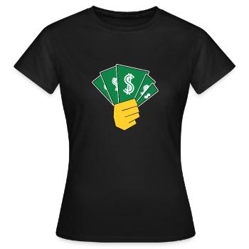 Money - Women's T-Shirt - black - Front - AI Model Female 172 dark (172cm)