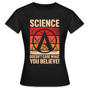 Athéisme Symbole Athée Agnostique Anto Religion - T-shirt Femme - noir - Devant - AI Model Female 172 dark (172cm)