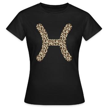 Sternzeichen Fische - Frauen T-Shirt - Schwarz - Vorne - AI Model Female 172 dark (172cm)