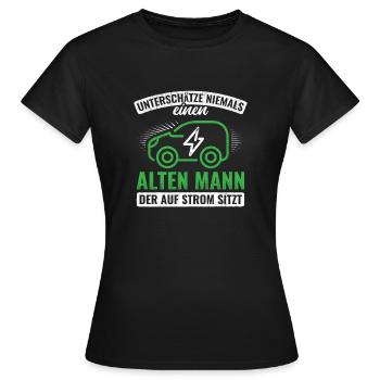 Elektroauto E-Auto Auto - Frauen T-Shirt - Schwarz - Vorne - AI Model Female 172 dark (172cm)