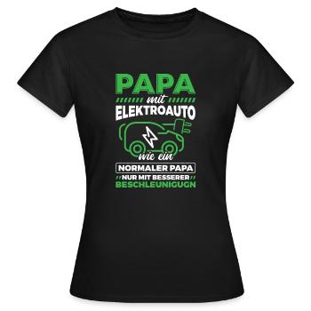 Elektroauto Auto E-Auto - Frauen T-Shirt - Schwarz - Vorne - AI Model Female 172 dark (172cm)