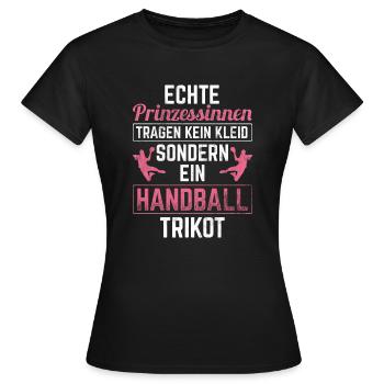 Handball Handballer - Frauen T-Shirt - Schwarz - Vorne - AI Model Female 172 dark (172cm)