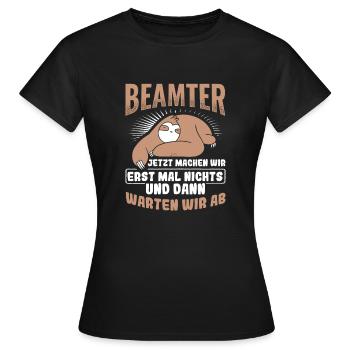 Beamter Arbeit Beamte - Frauen T-Shirt - Schwarz - Vorne - AI Model Female 172 dark (172cm)