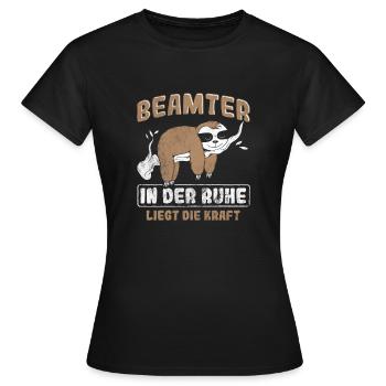 Arbeit Beamter Beamte - Frauen T-Shirt - Schwarz - Vorne - AI Model Female 172 dark (172cm)