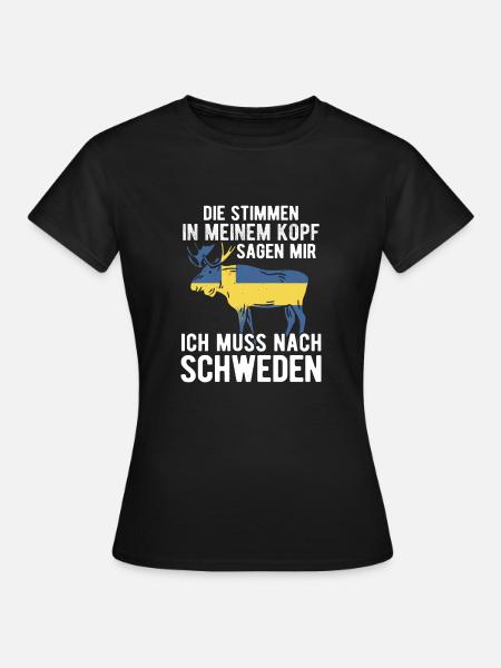 Schweden Skandinavien - Frauen T-Shirt - Schwarz