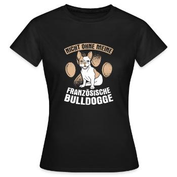 Bouledogue français Bouledogues français - T-shirt Femme - noir - Devant - AI Model Female 172 dark (172cm)