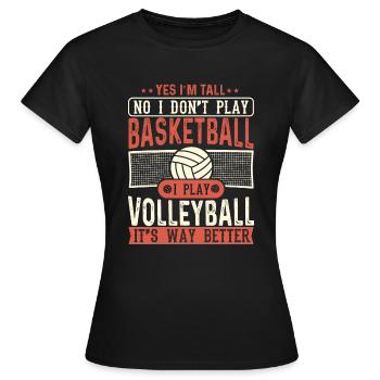 Great volleyball lovers - size and volleyball - Women's T-Shirt - black - Front - AI Model Female 172 dark (172cm)