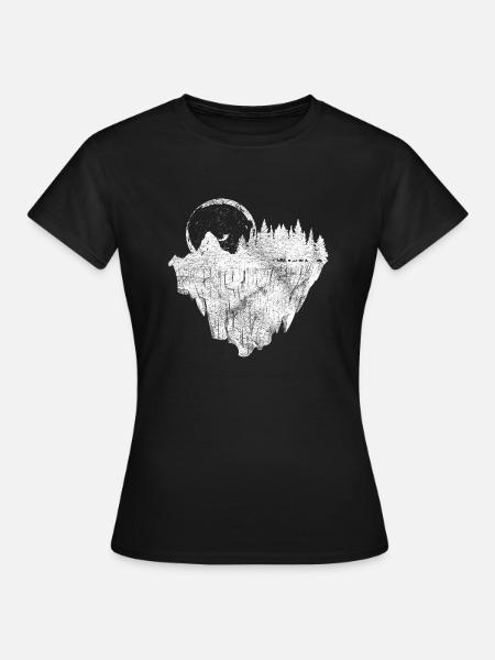 Nature du hipster moon - T-shirt Femme - noir