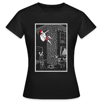 Climbing Santa - Women's T-Shirt - black - Front - AI Model Female 172 dark (172cm)