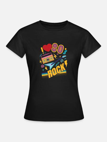retro 80s party and skirt - Women's T-Shirt - black