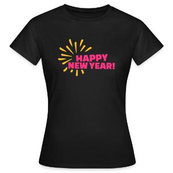 Happy New Year - Frauen T-Shirt - Schwarz - Vorne - AI Model Female 172 dark (172cm)
