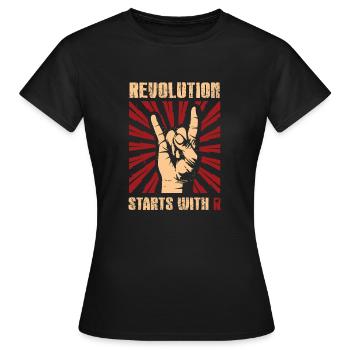 Révolution de cadeau drôle révolution révolte de libération shi - T-shirt Femme - noir - Devant - AI Model Female 172 dark (172cm)