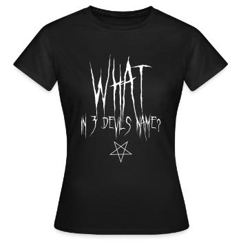 Denglisches Sprichwort - Frauen T-Shirt - Schwarz - Vorne - AI Model Female 172 dark (172cm)