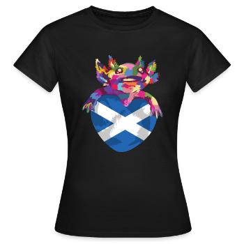 Schottland Flagge Schottische Fahne Alba GB UK - Frauen T-Shirt - Schwarz - Vorne - AI Model Female 172 dark (172cm)