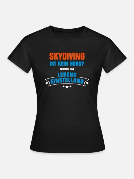 Skydiving Sportart - Frauen T-Shirt - Schwarz