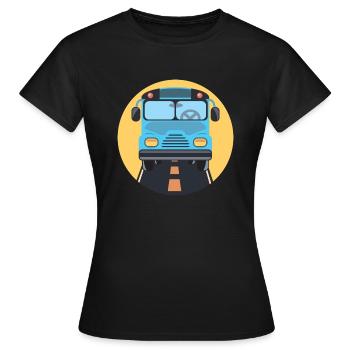 bus - T-shirt Femme - noir - Devant - AI Model Female 172 dark (172cm)