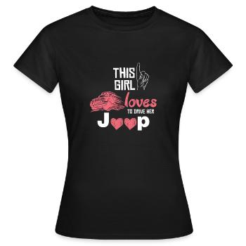 This Girl loves - Frauen T-Shirt - Schwarz - Vorne - AI Model Female 172 dark (172cm)