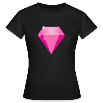 Rosa Diamant - Frauen T-Shirt - Schwarz - Vorne - AI Model Female 172 dark (172cm)