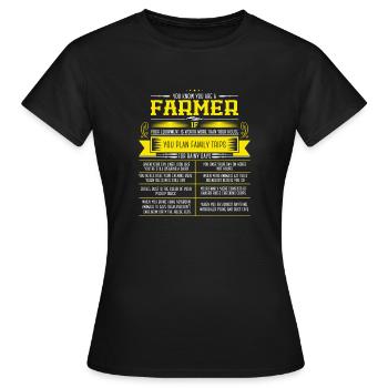 FARMER - Frauen T-Shirt - Schwarz - Vorne - AI Model Female 172 dark (172cm)