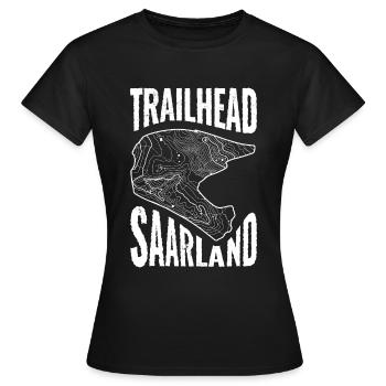 Mountain Bike T-Shirt Trailhead Saarland - Women's T-Shirt - black - Front - AI Model Female 172 dark (172cm)