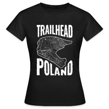 Mountain Bike T-Shirt Trailhead Poland - Women's T-Shirt - black - Front - AI Model Female 172 dark (172cm)