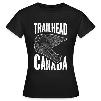 Mountain Bike T-Shirt Trailhead Canada - Women's T-Shirt - black - Front - AI Model Female 172 dark (172cm)
