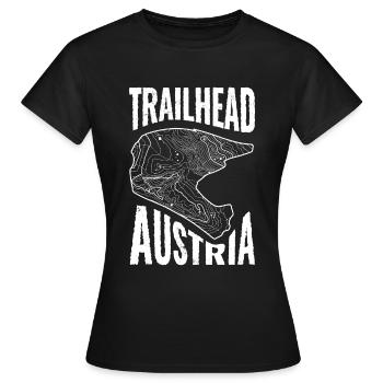 T-shirt VTT Trailhead Autriche - T-shirt Femme - noir - Devant - AI Model Female 172 dark (172cm)