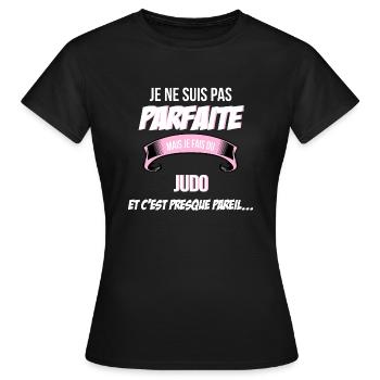 Judo cadeau humour - T-shirt Femme - noir - Devant - AI Model Female 172 dark (172cm)