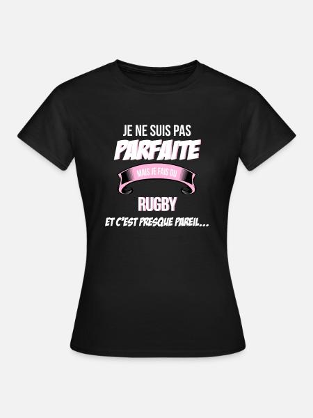 Rugby cadeau humour - T-shirt Femme - noir