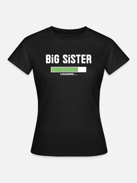 Große Schwester - Frauen T-Shirt - Schwarz