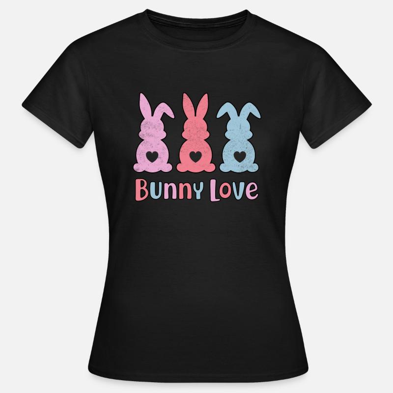 Easter Bunny Rabbit - Bunny Love - Women's T-Shirt - black