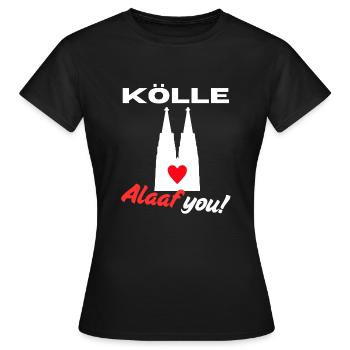 Carnaval Cologne Cologne Alaaf Cathédrale de Cologne Lundi gras - T-shirt Femme - noir - Devant - AI Model Female 172 dark (172cm)